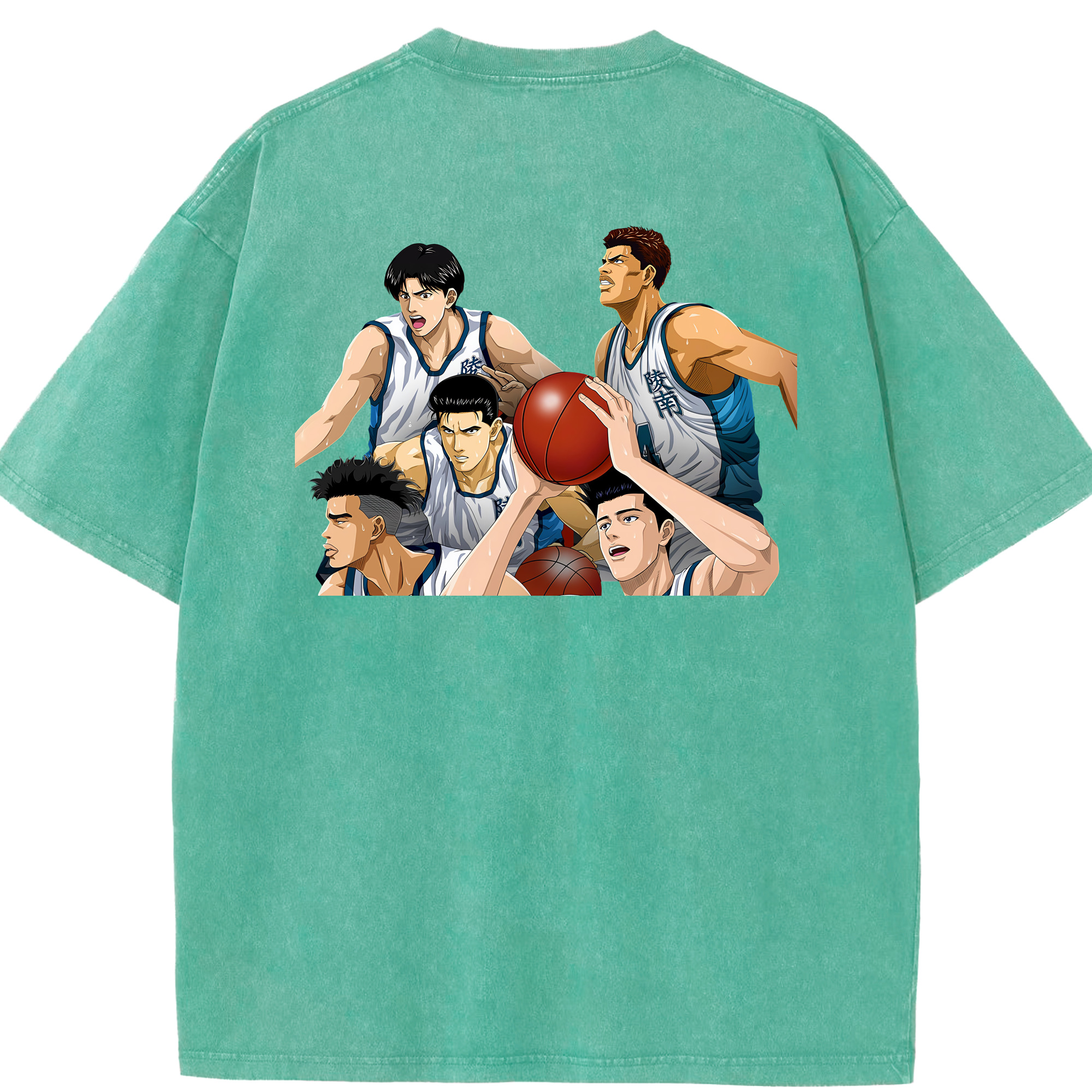 （画像用） SLAM DUNK／スラムダンク 綿100% ヴィンテージ風 半袖Tシャツ（背面プリント）